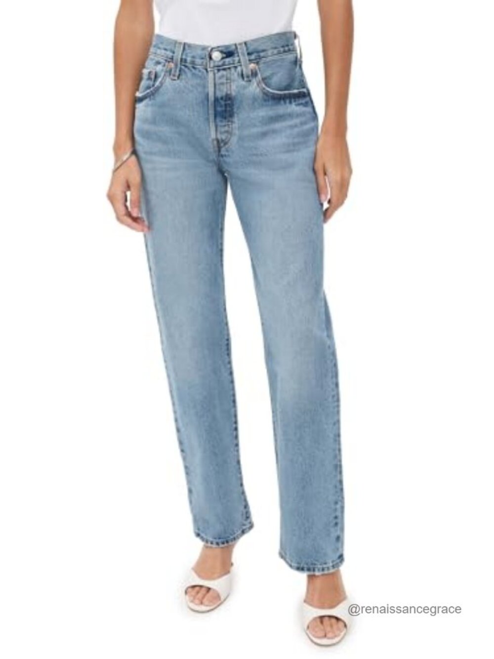 501 90s Mid Rise Loose Fit Straight Leg Cotton Jean Women Size 29 x 30